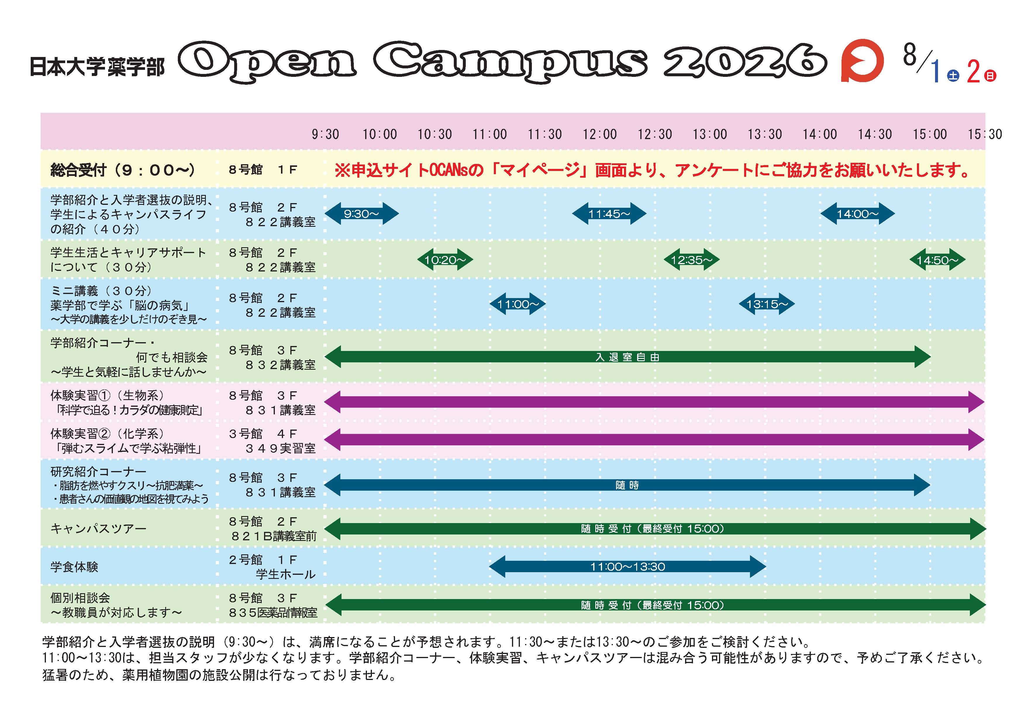 タイムスケジュール