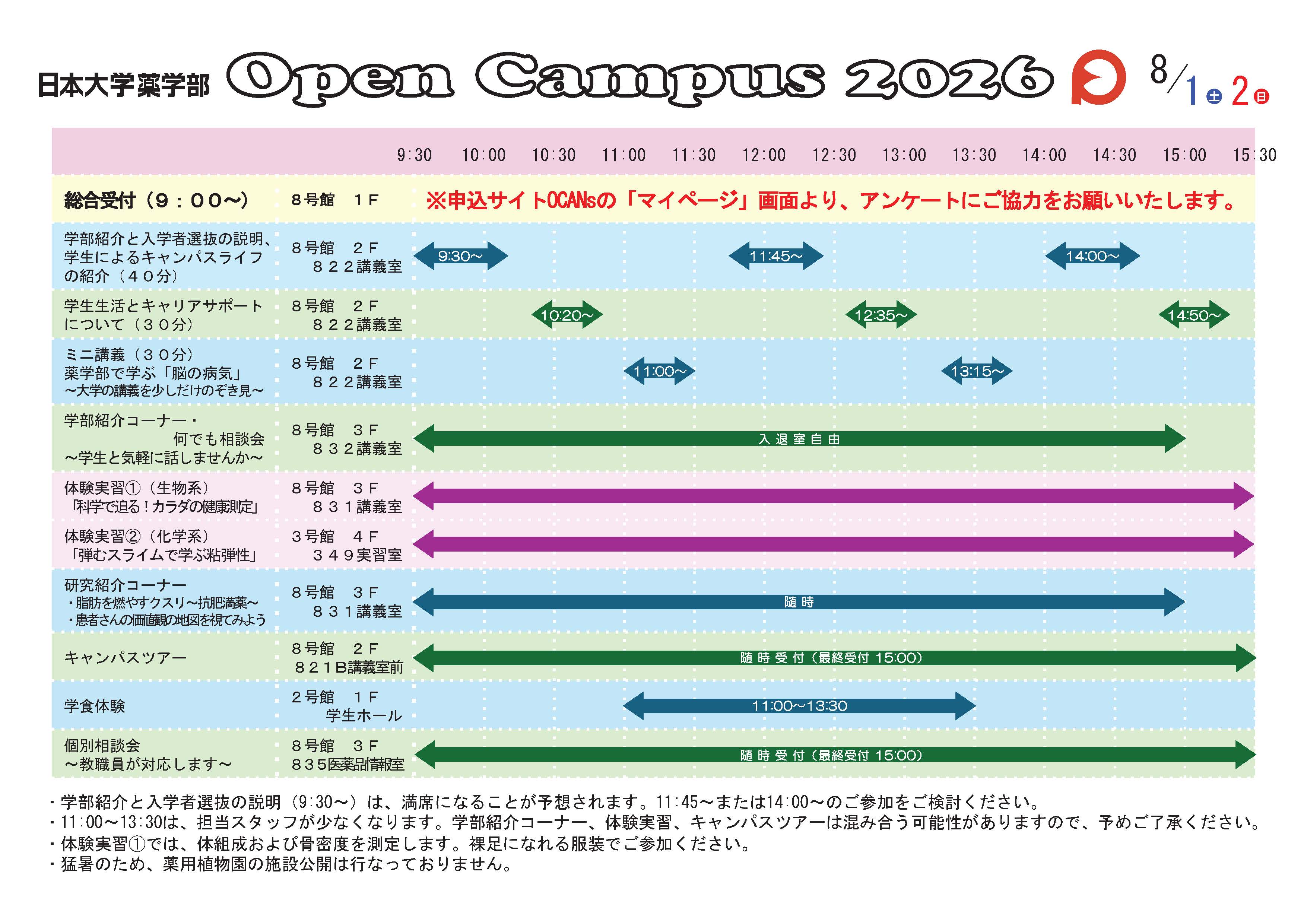 タイムスケジュール