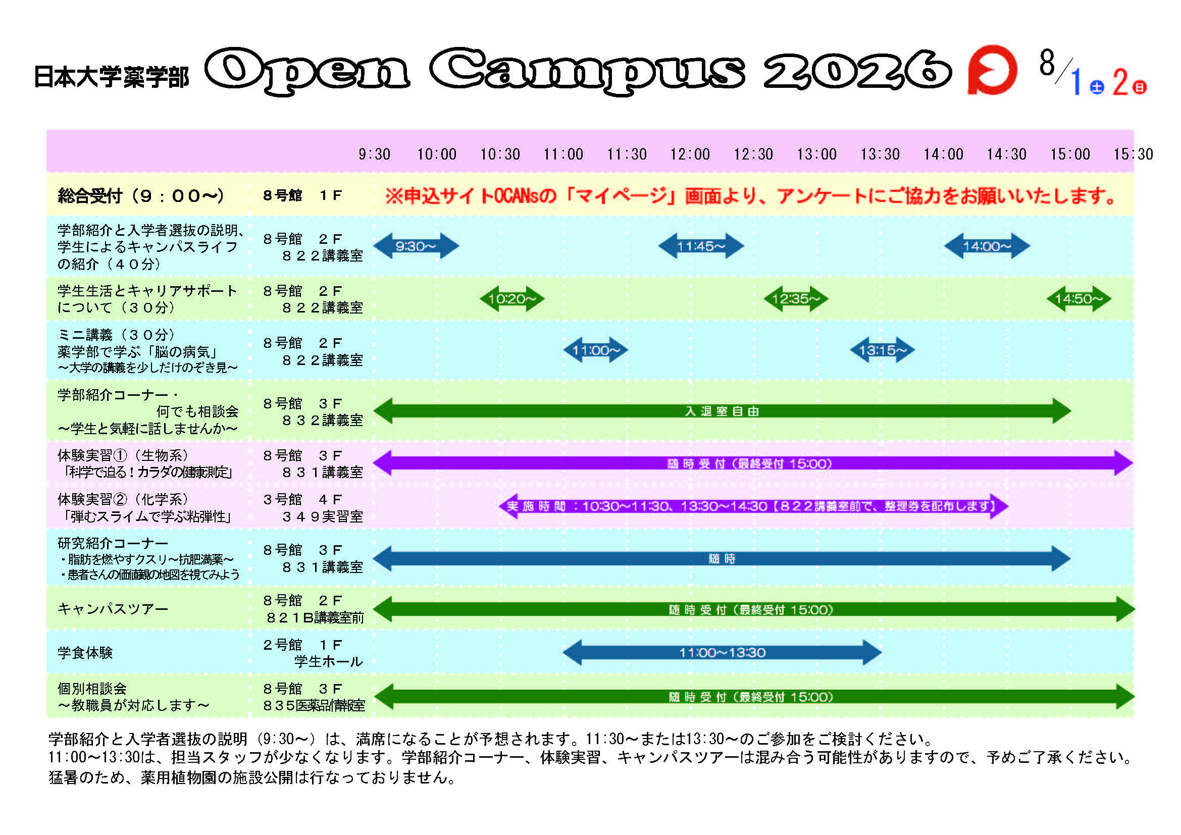 タイムスケジュール